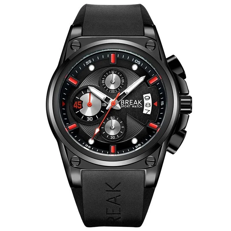 Men's Luxury Rubber Band Sport Wristwatches