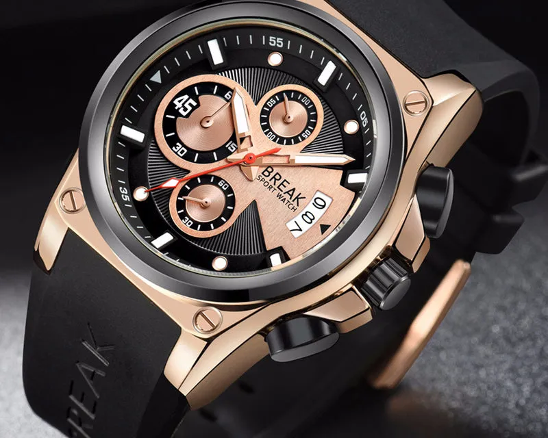 Men's Luxury Rubber Band Sport Wristwatches