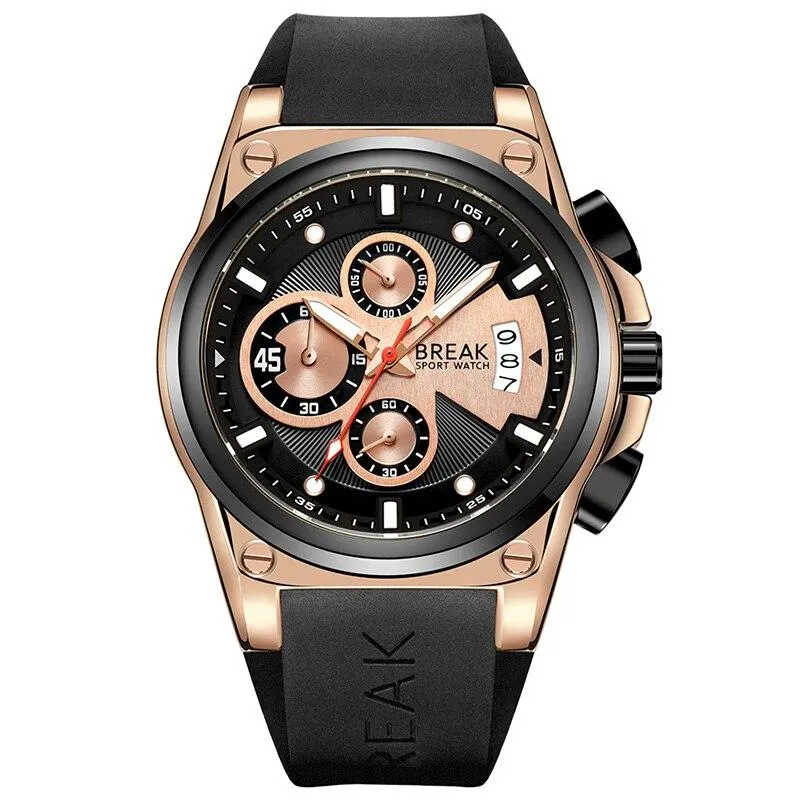 Men's Luxury Rubber Band Sport Wristwatches