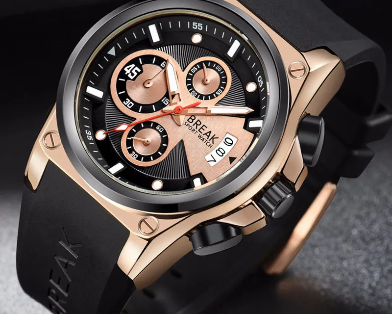 Men's Luxury Rubber Band Sport Wristwatches