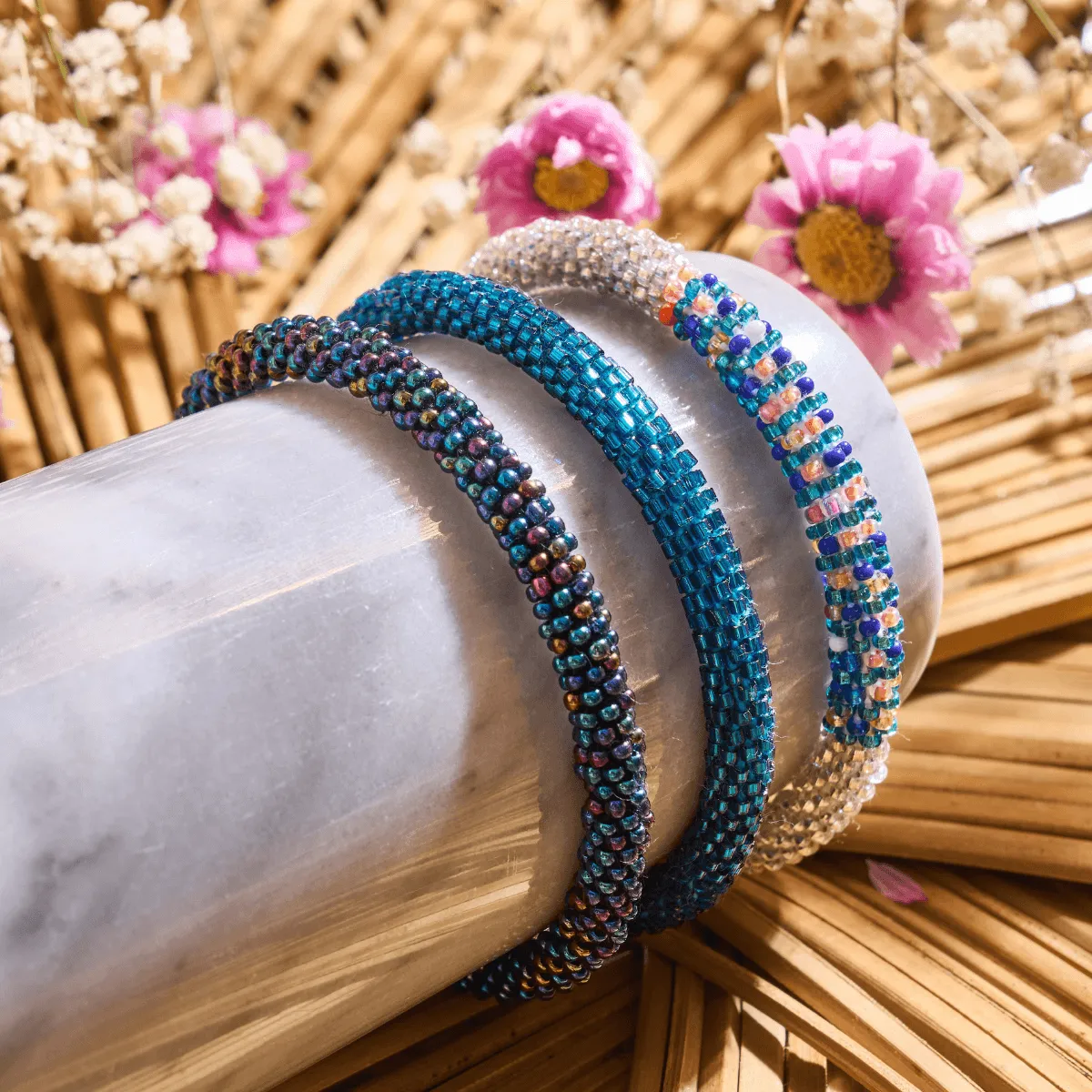 Mermaid Tears | Himalayan Glass Bead Bracelet
