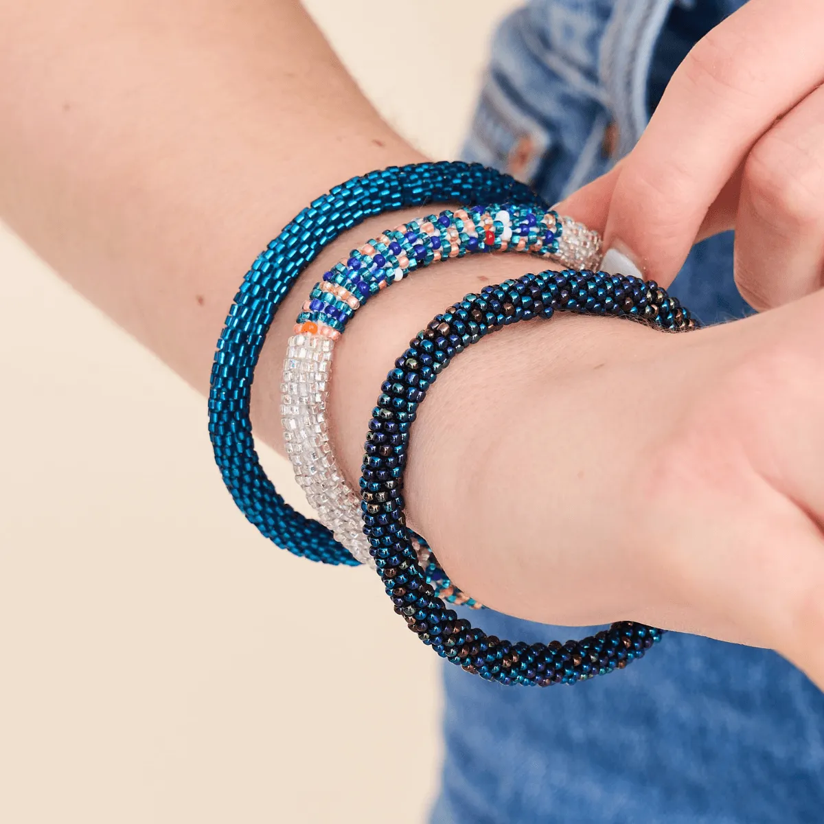 Mermaid Tears | Himalayan Glass Bead Bracelet