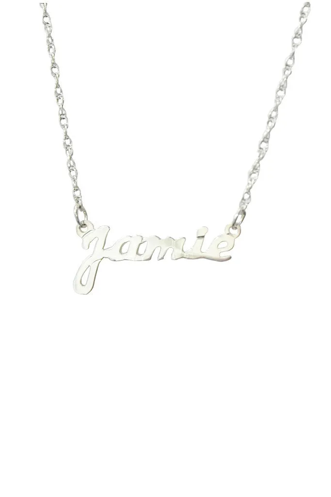 Metal Nameplate Necklace