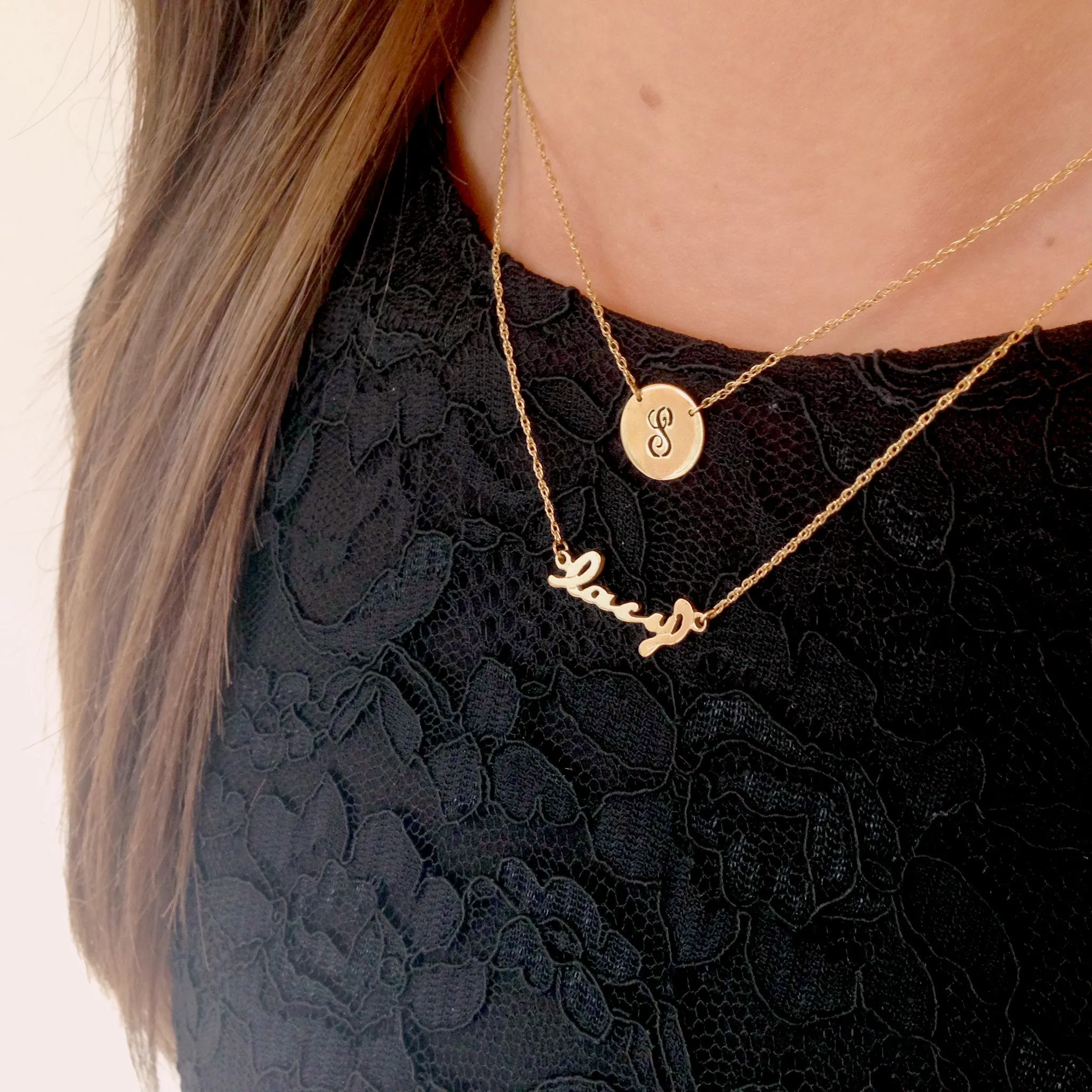 Metal Nameplate Necklace