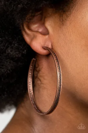 Midtown Marvel Copper Paparazzi Earrings
