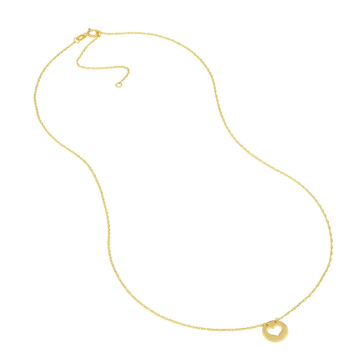 MILLIE'S HEART - CUT OUT MINI HEART DISC NECKLACE