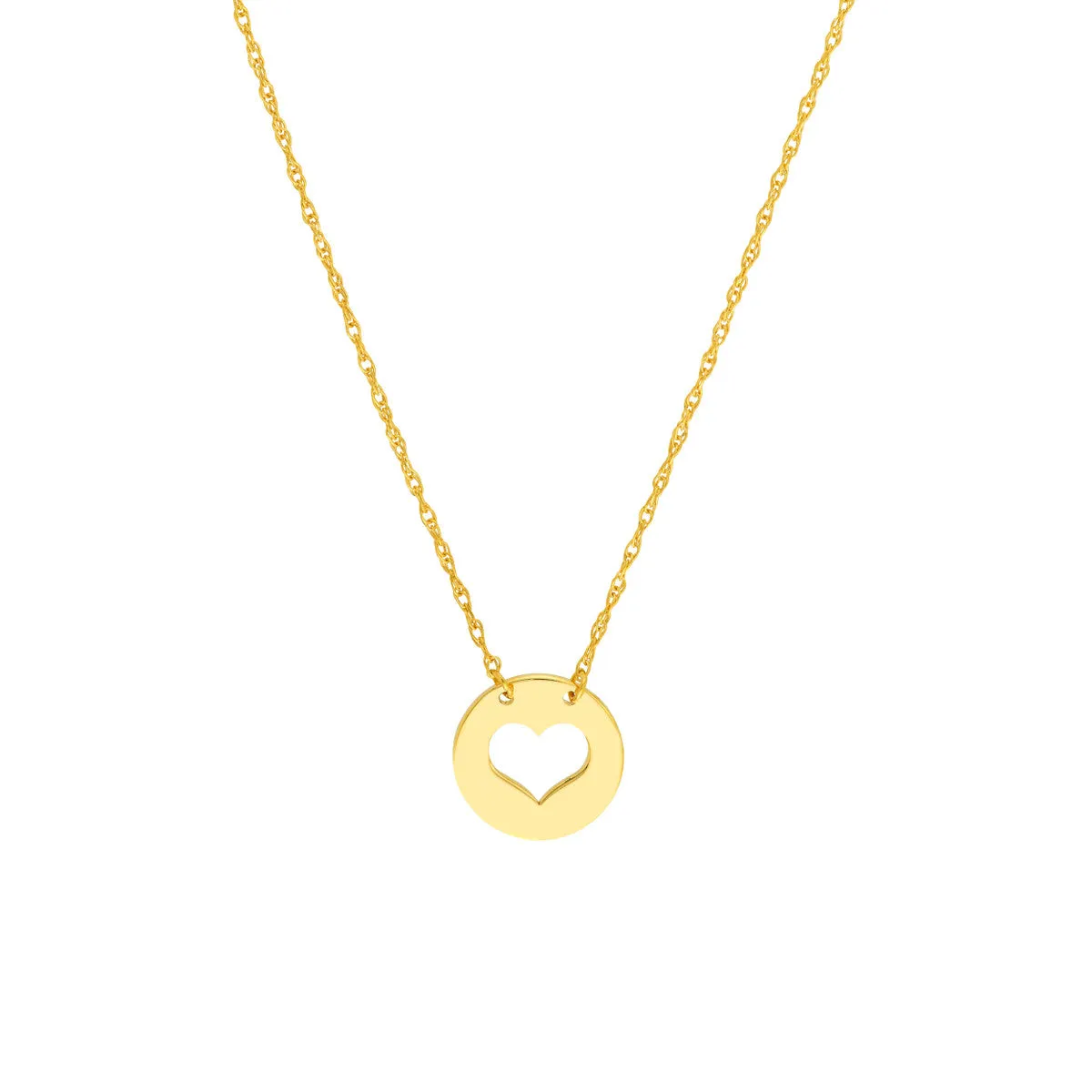 MILLIE'S HEART - CUT OUT MINI HEART DISC NECKLACE