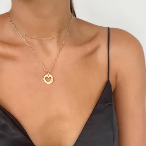 MILLIE'S HEART - CUT OUT MINI HEART DISC NECKLACE