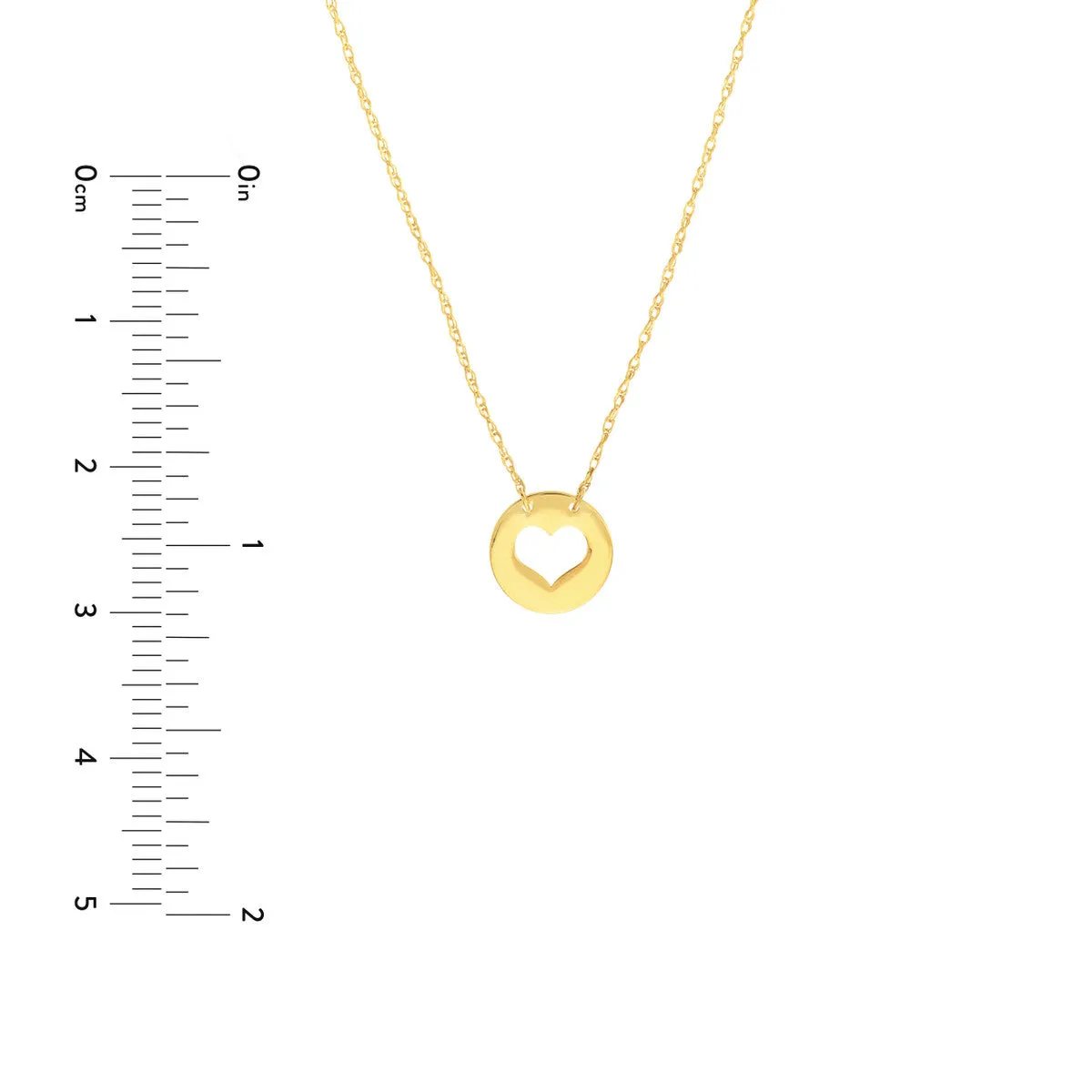 MILLIE'S HEART - CUT OUT MINI HEART DISC NECKLACE