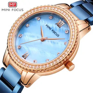 MINI FOCUS Luxury Fashion Women Watches Lady Watch Stainless Steel Dress Woman Watch Quartz WristWatches Valentine Gift