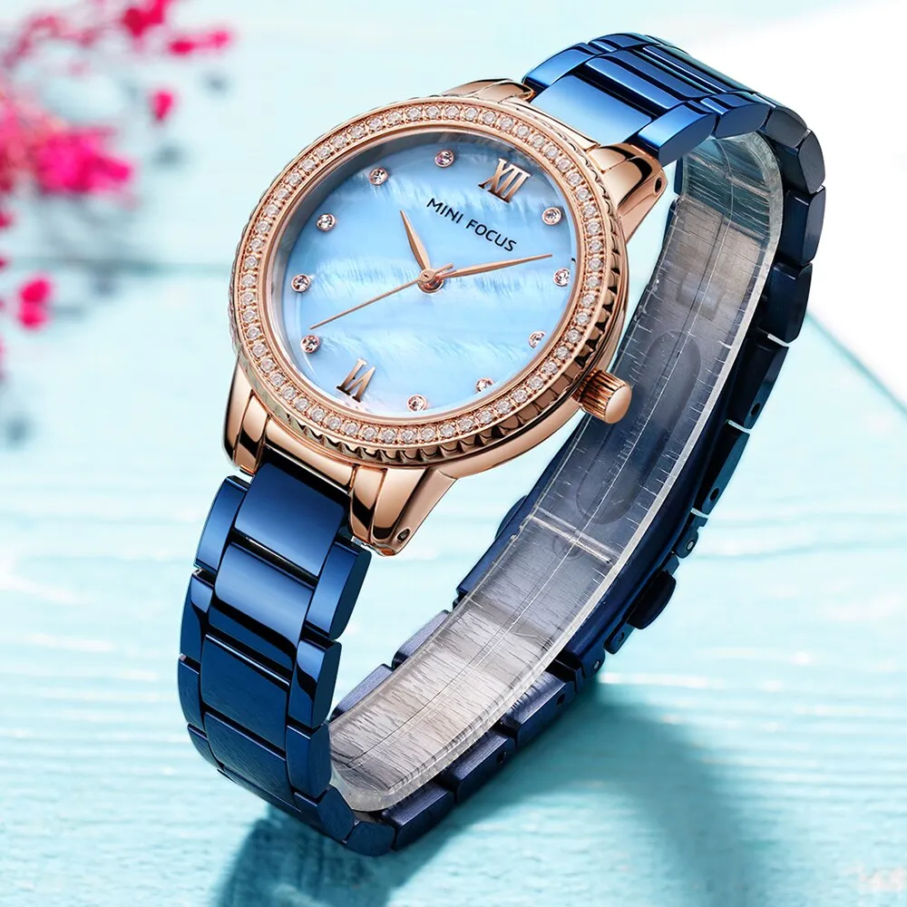 MINI FOCUS Luxury Fashion Women Watches Lady Watch Stainless Steel Dress Woman Watch Quartz WristWatches Valentine Gift