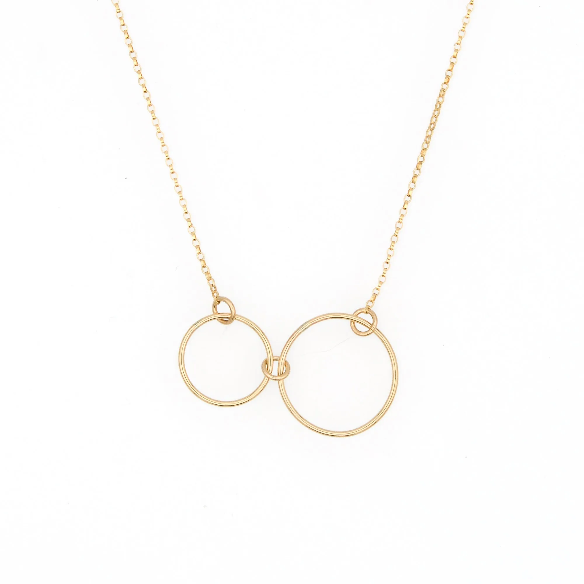 Minimalist Double Circle Necklace