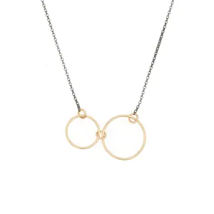 Minimalist Double Circle Necklace