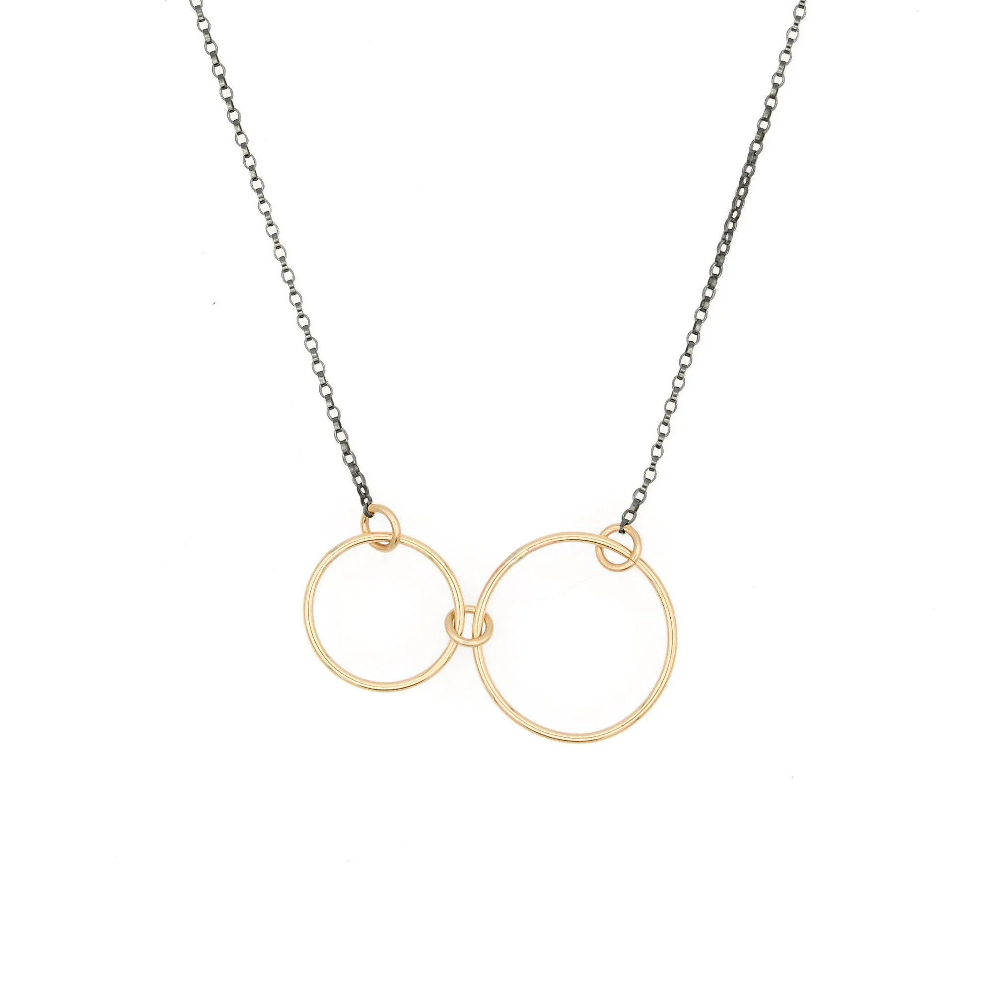 Minimalist Double Circle Necklace