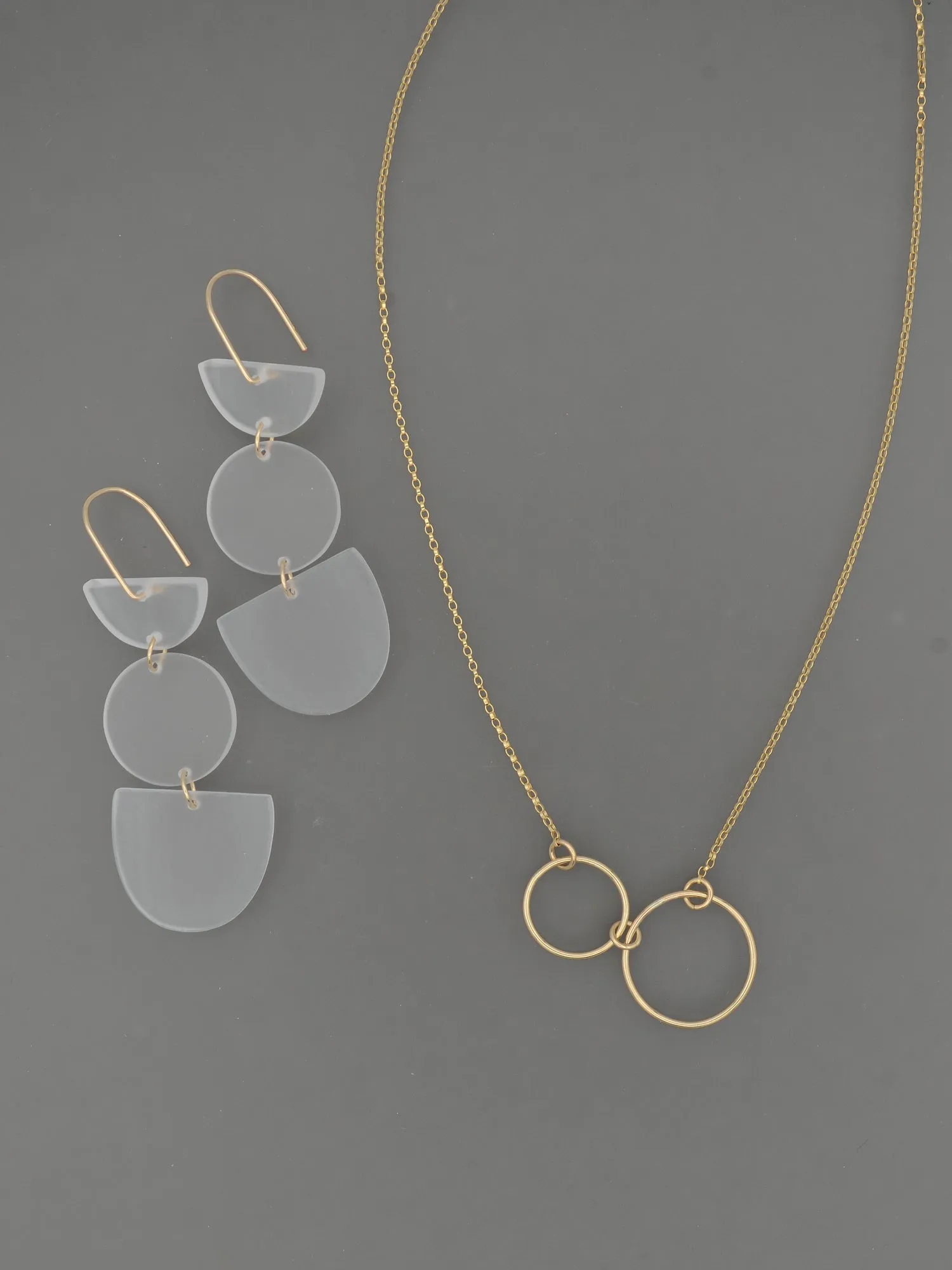 Minimalist Double Circle Necklace