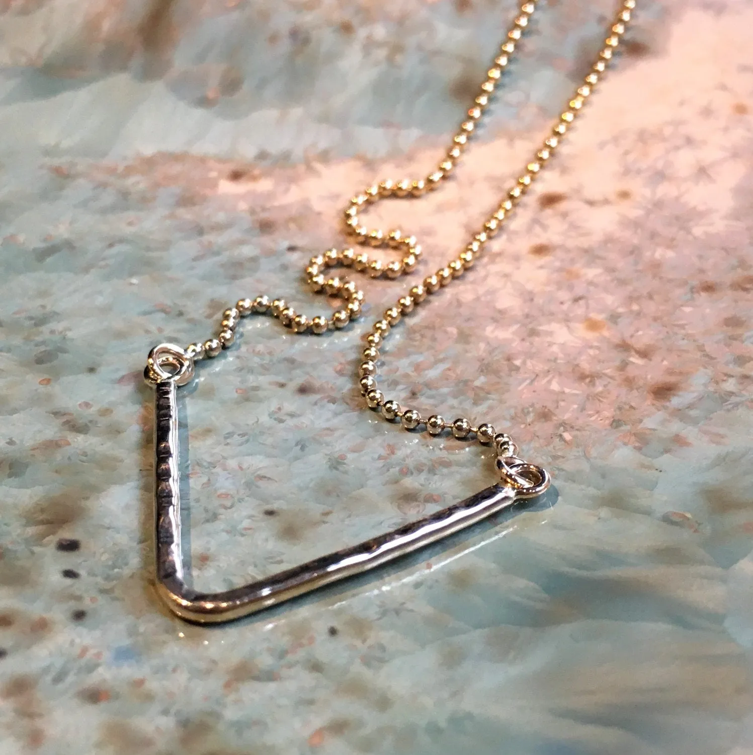Minimalist Gold V Necklace  - Inclination.