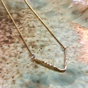 Minimalist Gold V Necklace  - Inclination.