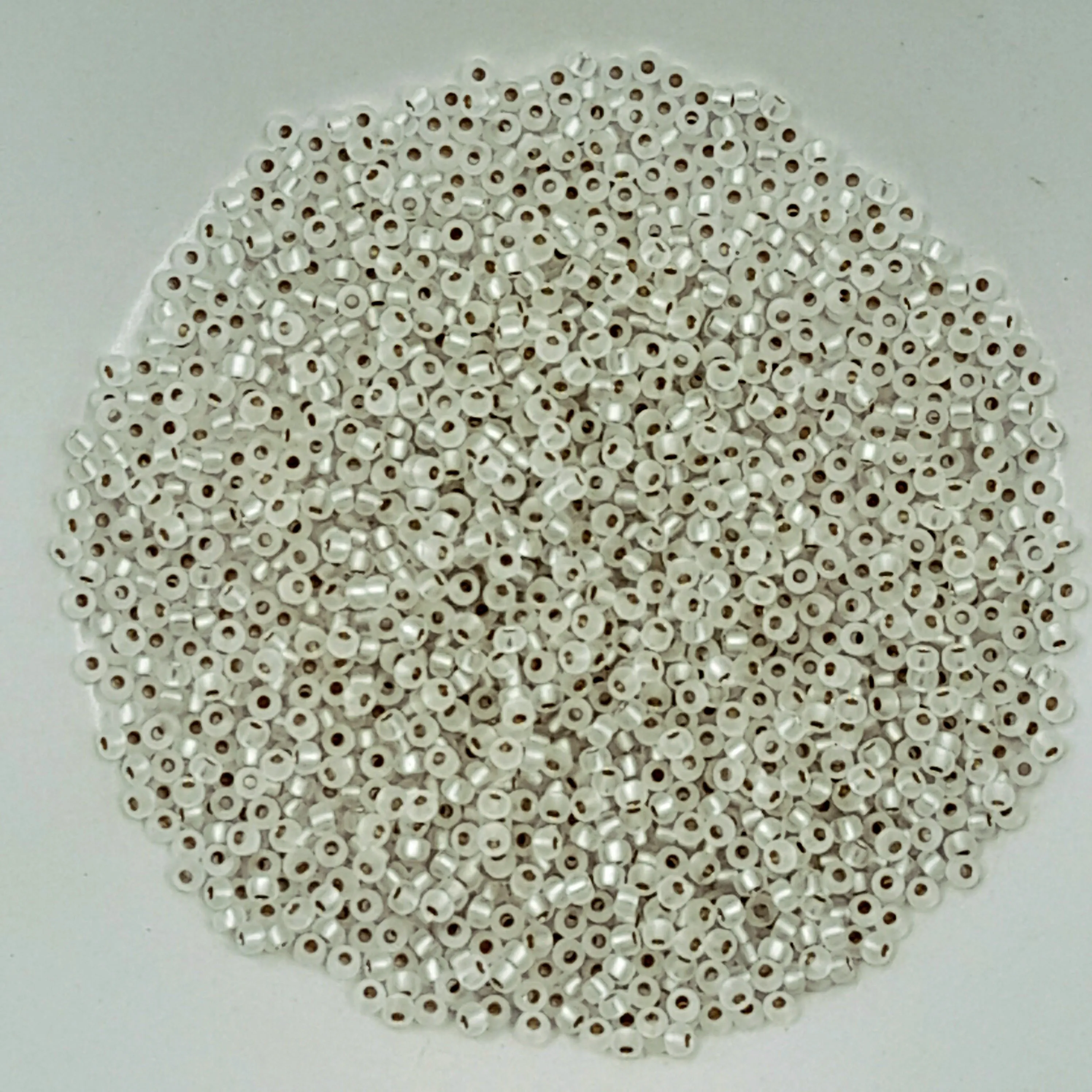 Miyuki Seed Beads Size 11 Semi Matte White Lined Crystal 7.5gm Bag