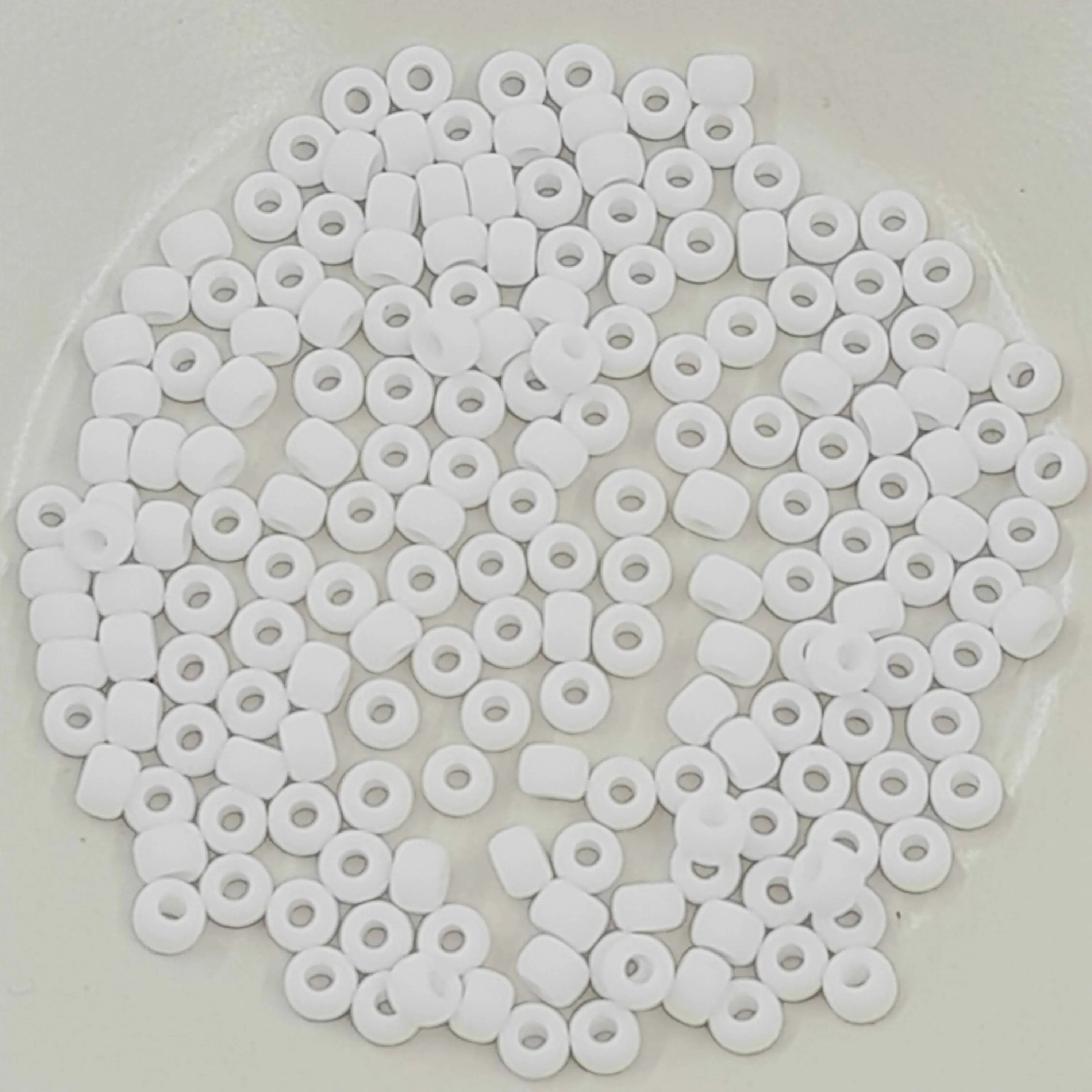Miyuki Seed Beads Size 6 Matte Opaque White 7.5gm Bag