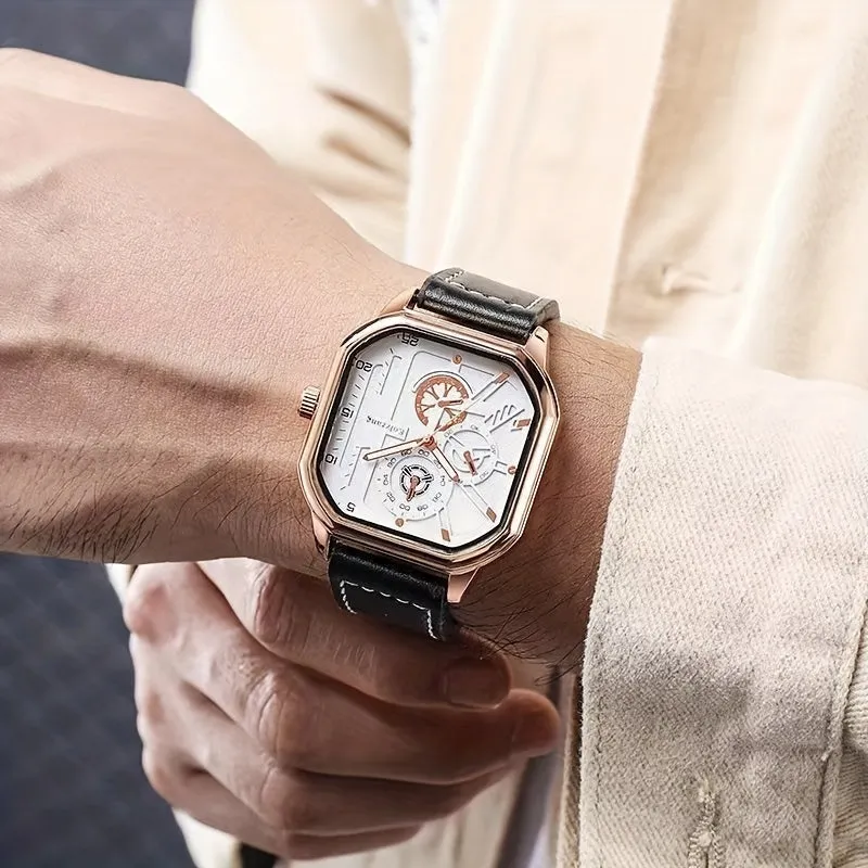 Modern Square Mens Quartz Watch