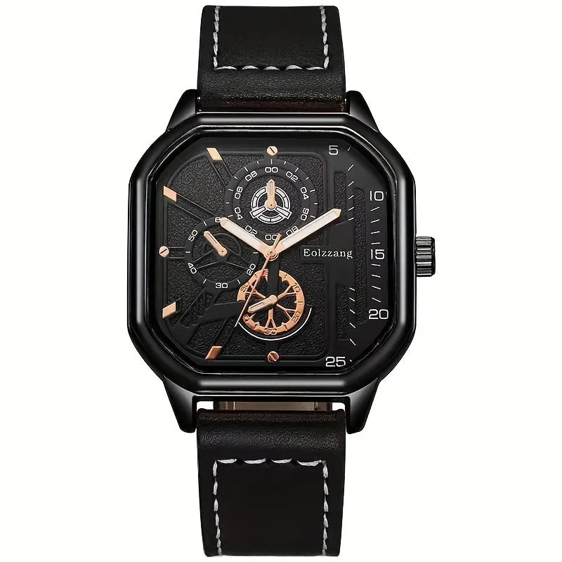 Modern Square Mens Quartz Watch