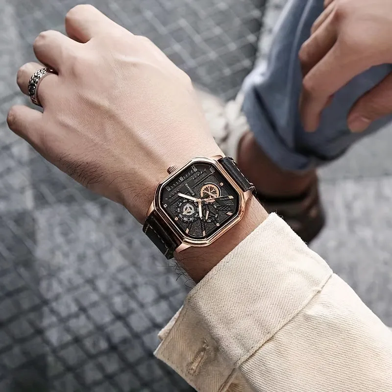 Modern Square Mens Quartz Watch