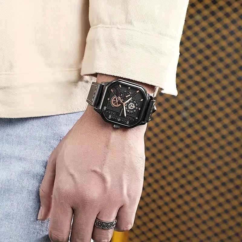 Modern Square Mens Quartz Watch