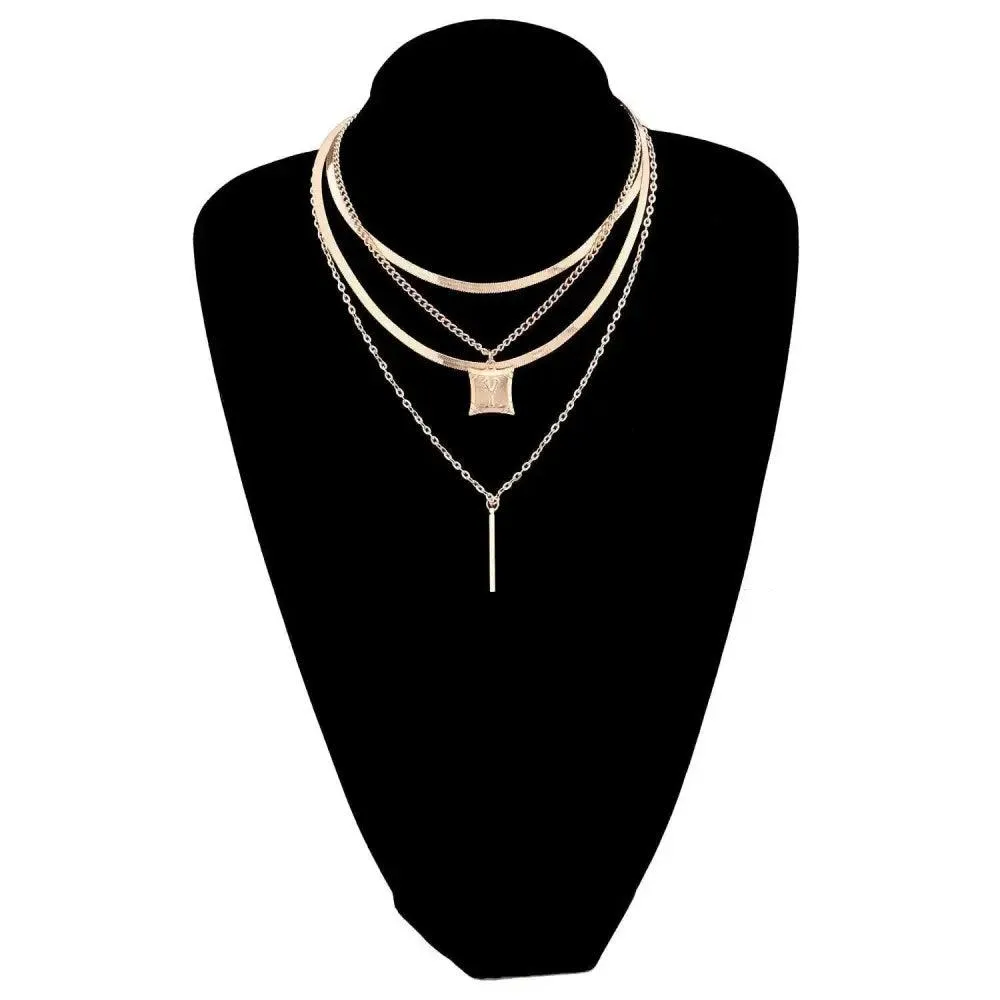 Modernd Luxury 2021 New Gold Coin Layered Chain Necklace For Women And Girls Stylish Pearl Moon Choker Collar butterfly Necklace