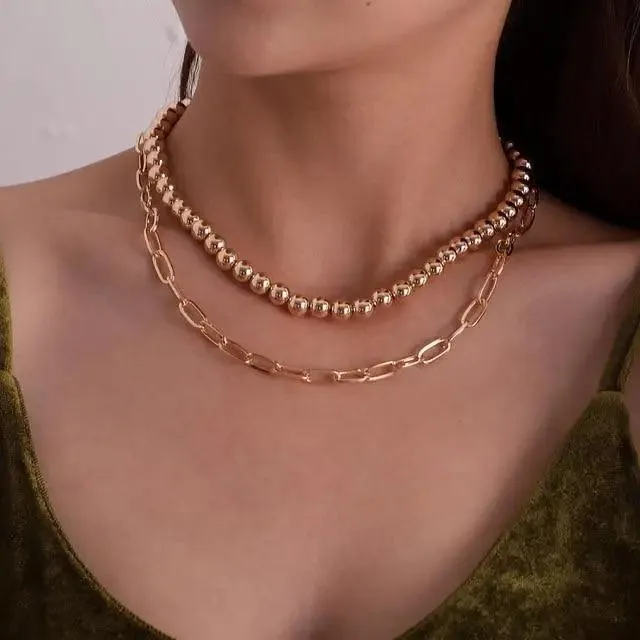 Modernd Luxury 2021 New Gold Coin Layered Chain Necklace For Women And Girls Stylish Pearl Moon Choker Collar butterfly Necklace
