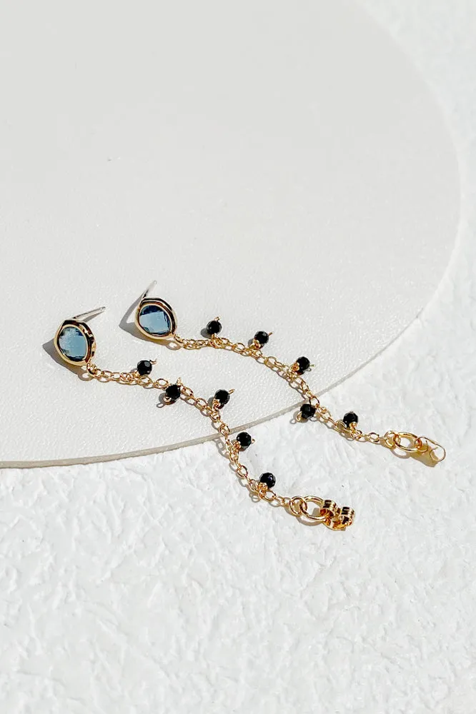 Mona Gemstone Chain Earrings