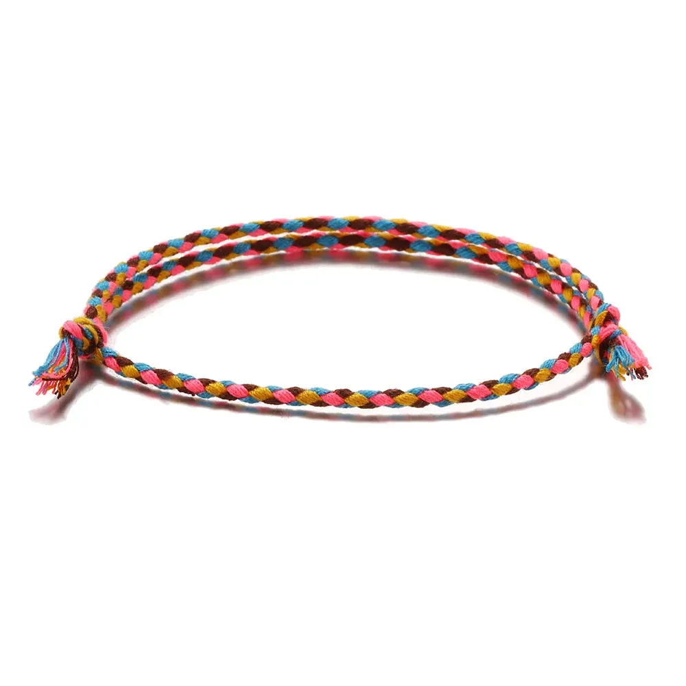 Multi color Tassel Knots Thread Rope Bracelet