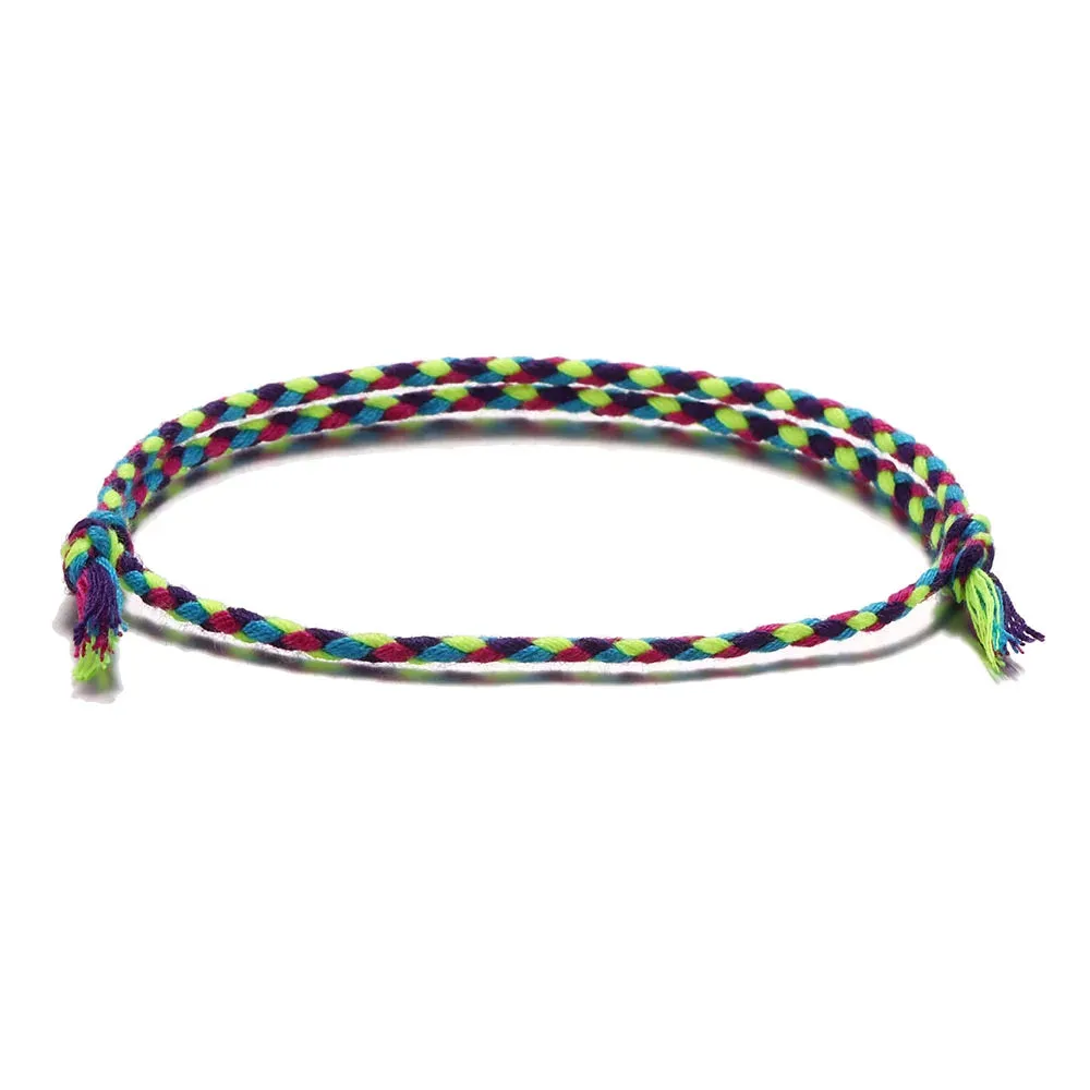 Multi color Tassel Knots Thread Rope Bracelet