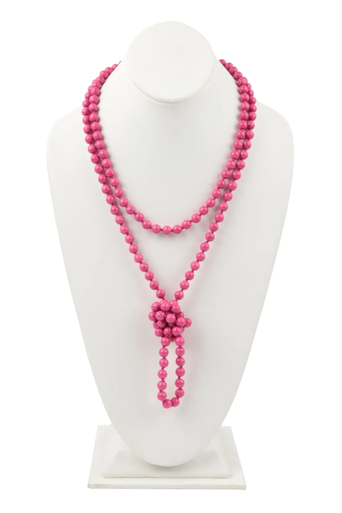 NATURAL STONE HAND KNOTTED LONG NECKLACE