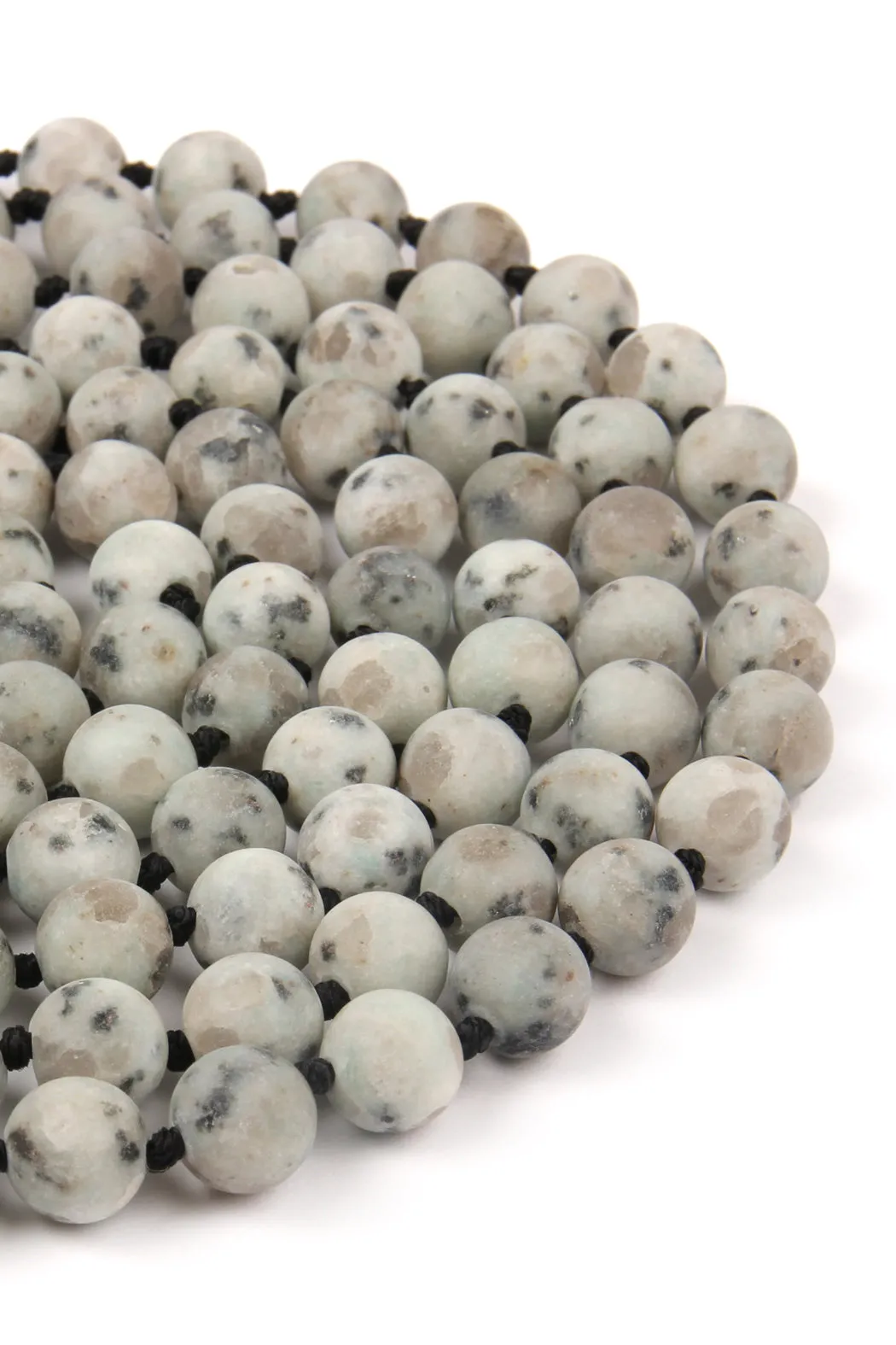 NATURAL STONE HAND KNOTTED LONG NECKLACE