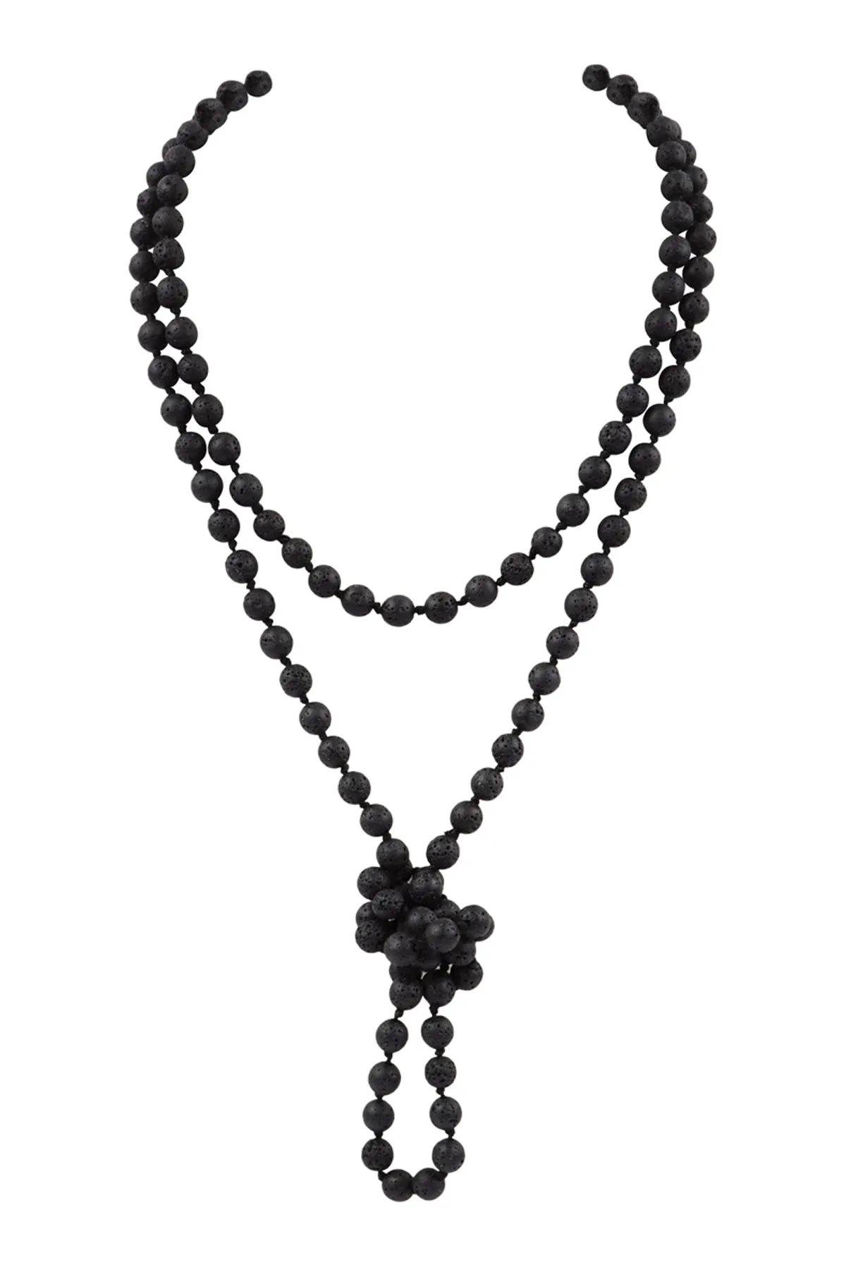 NATURAL STONE HAND KNOTTED LONG NECKLACE