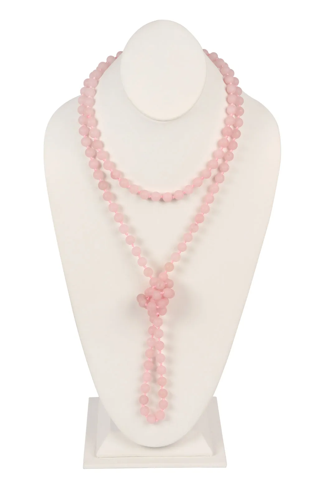 NATURAL STONE HAND KNOTTED LONG NECKLACE