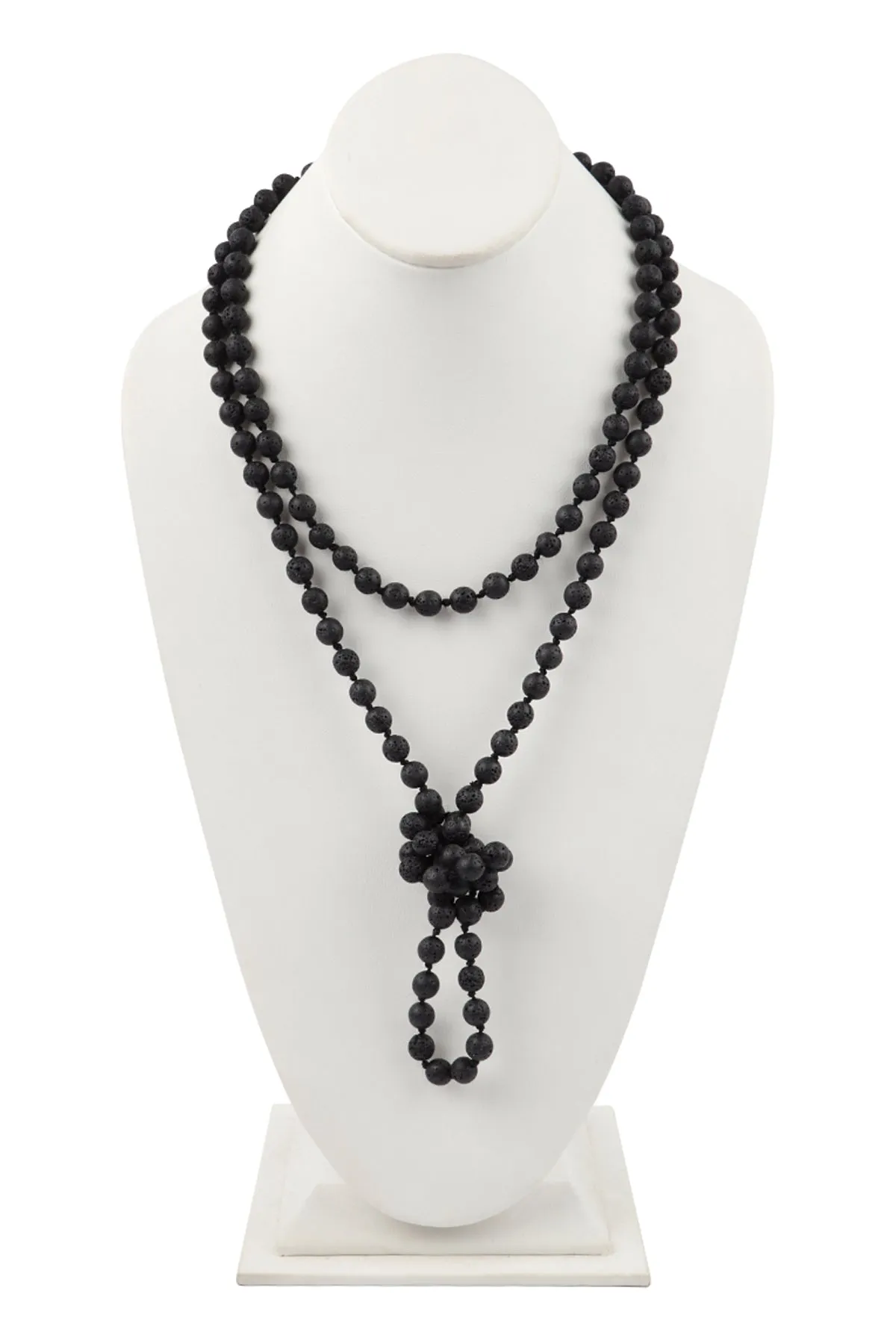NATURAL STONE HAND KNOTTED LONG NECKLACE