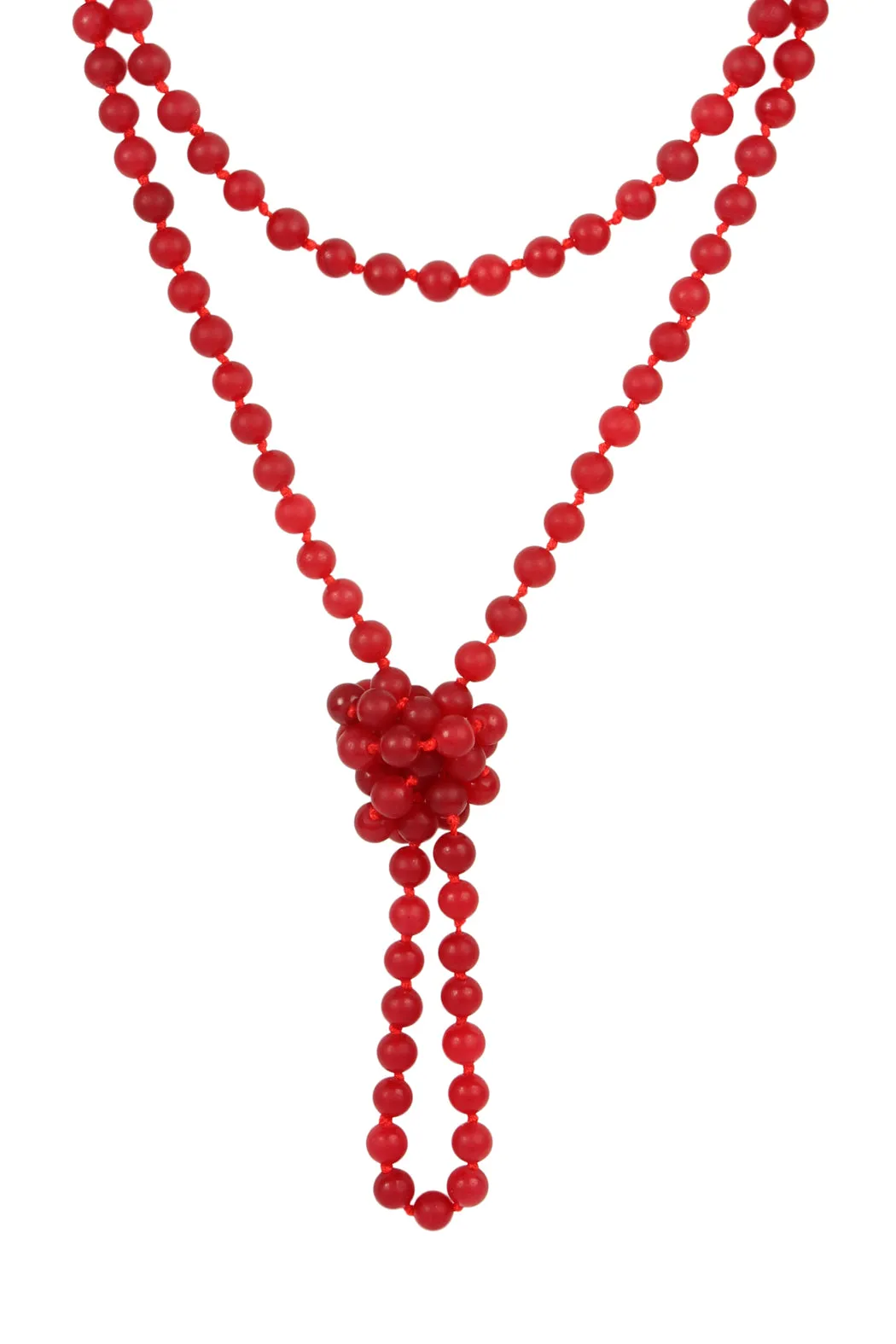 NATURAL STONE HAND KNOTTED LONG NECKLACE