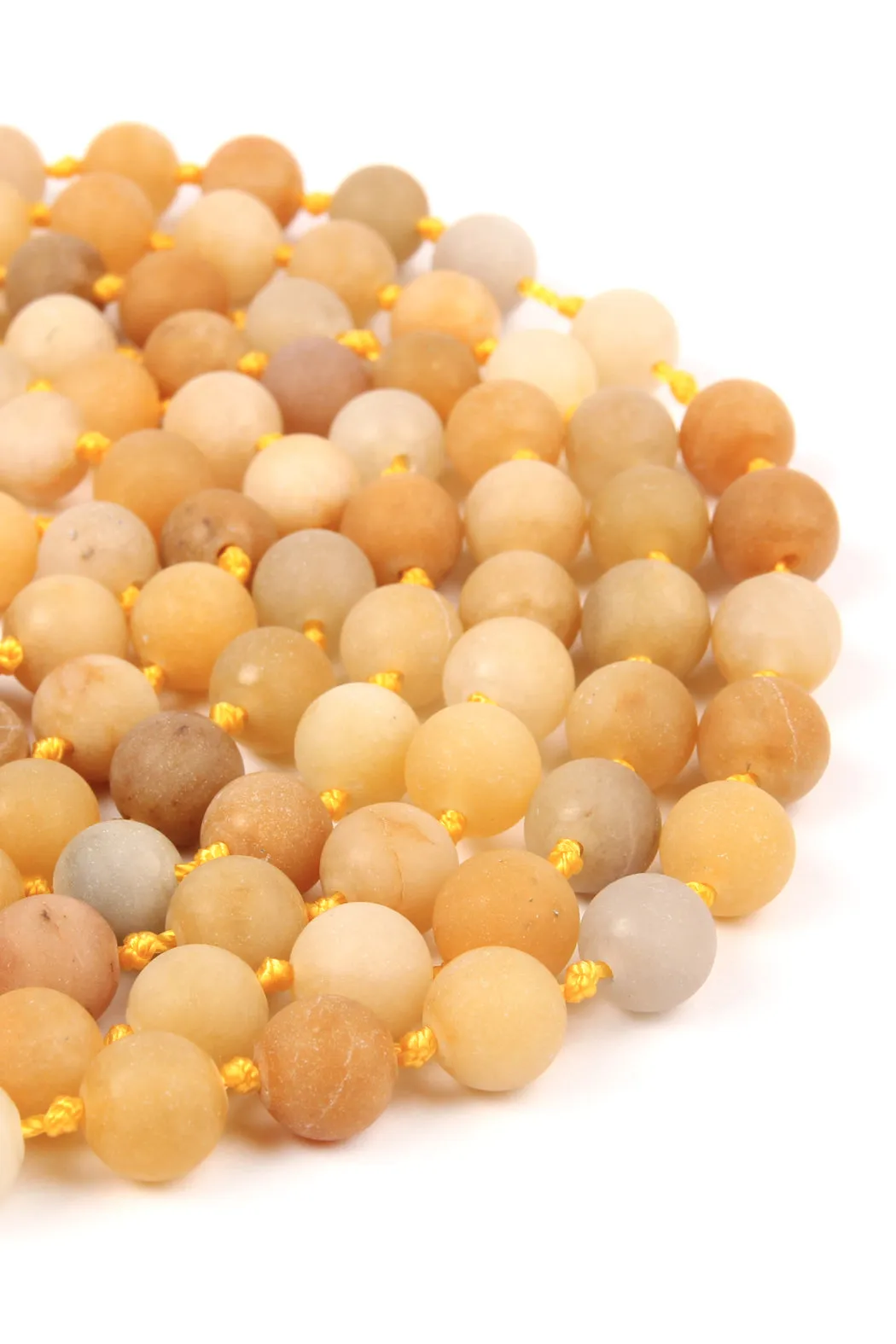 NATURAL STONE HAND KNOTTED LONG NECKLACE