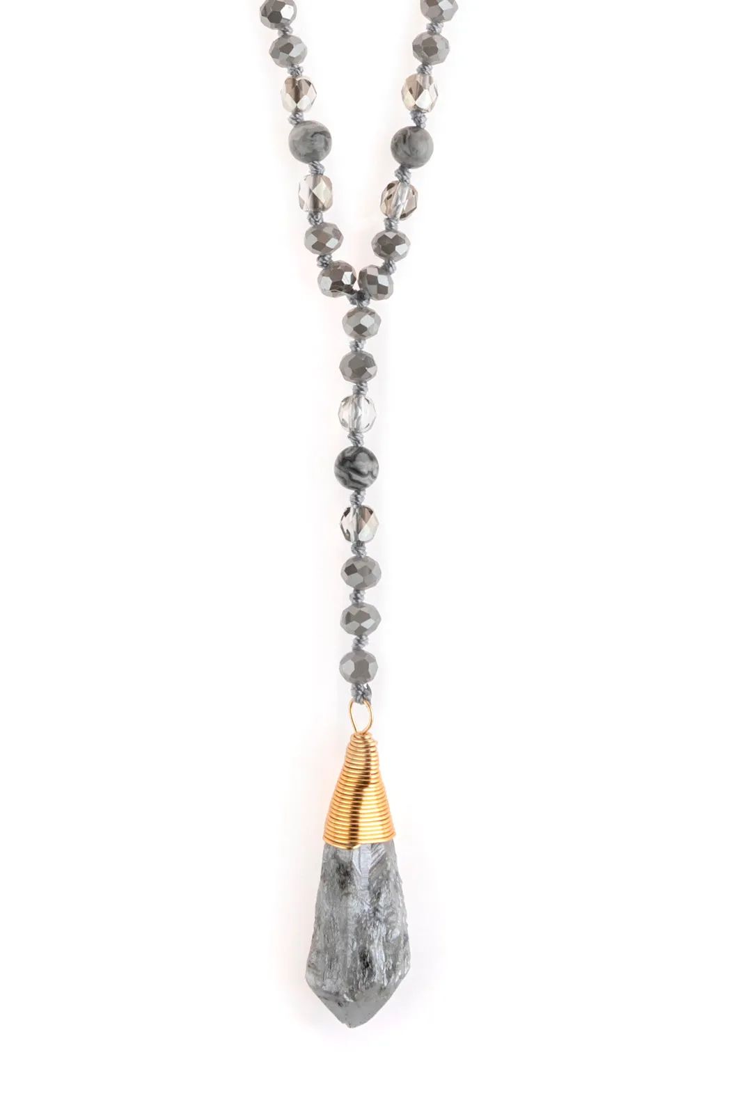 NATURAL STONE PENDANT NECKLACE