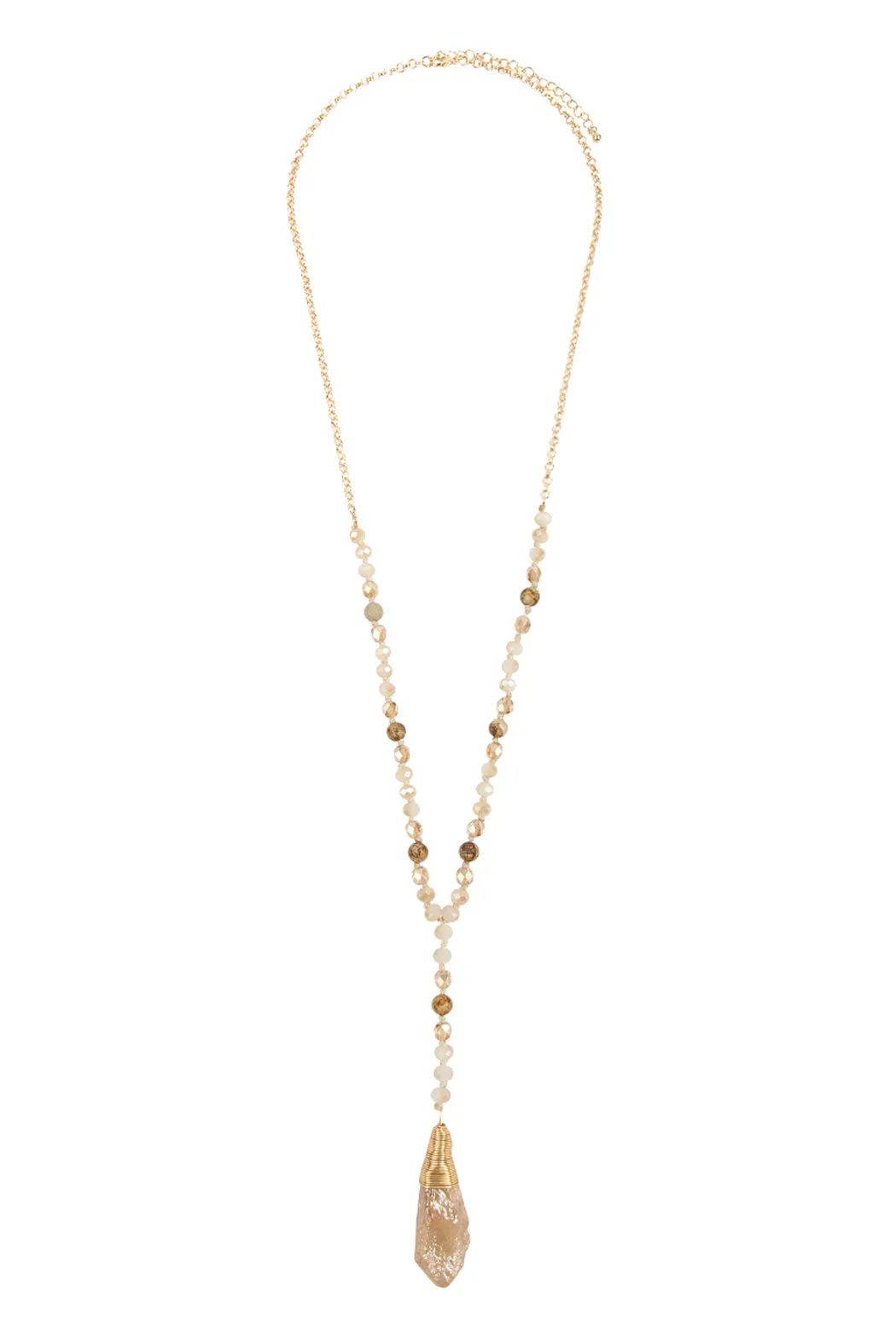 NATURAL STONE PENDANT NECKLACE