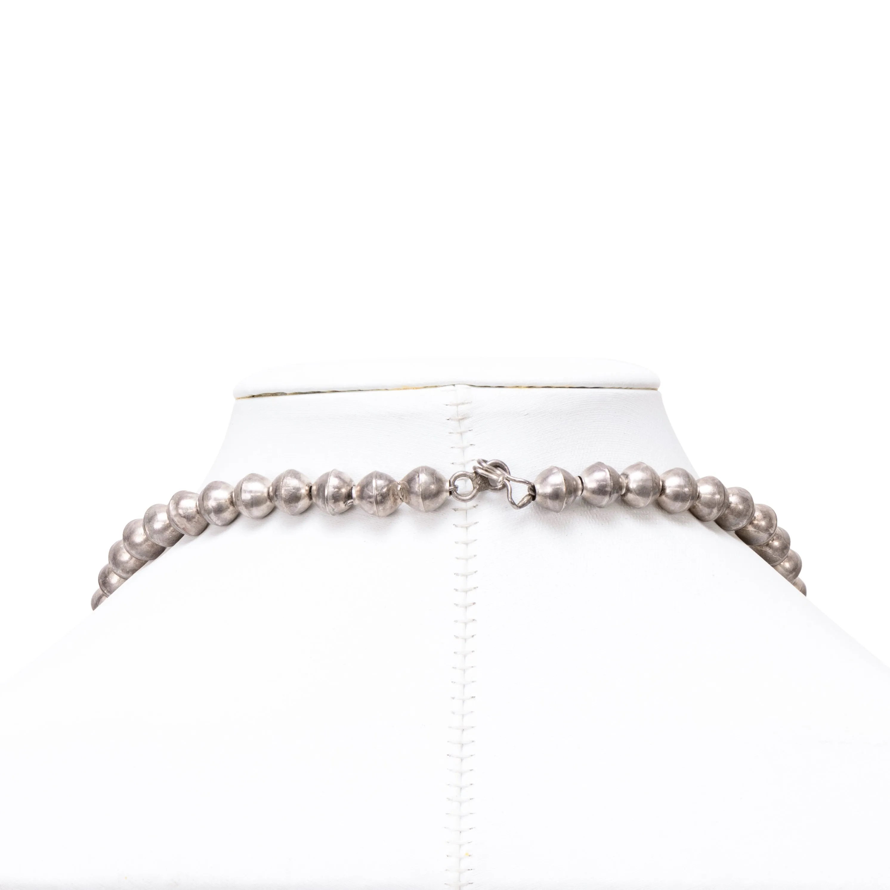 Navajo Kingman Squash Blossom Necklace
