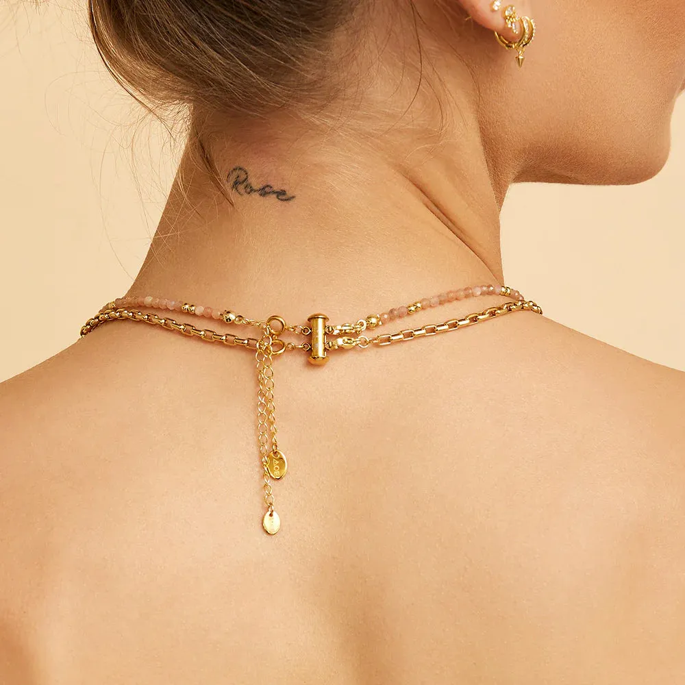 Necklace Stacking Clasp (Gold) - 3 Necklace)