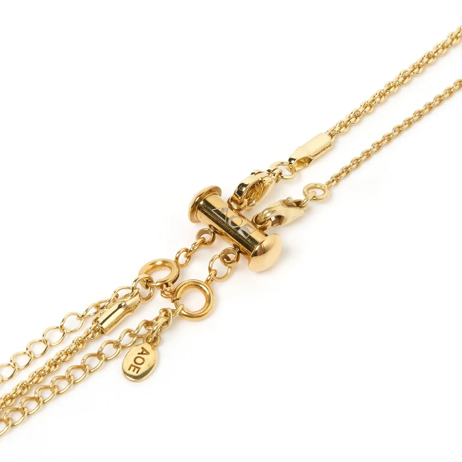 Necklace Stacking Clasp (Gold) - 3 Necklace)