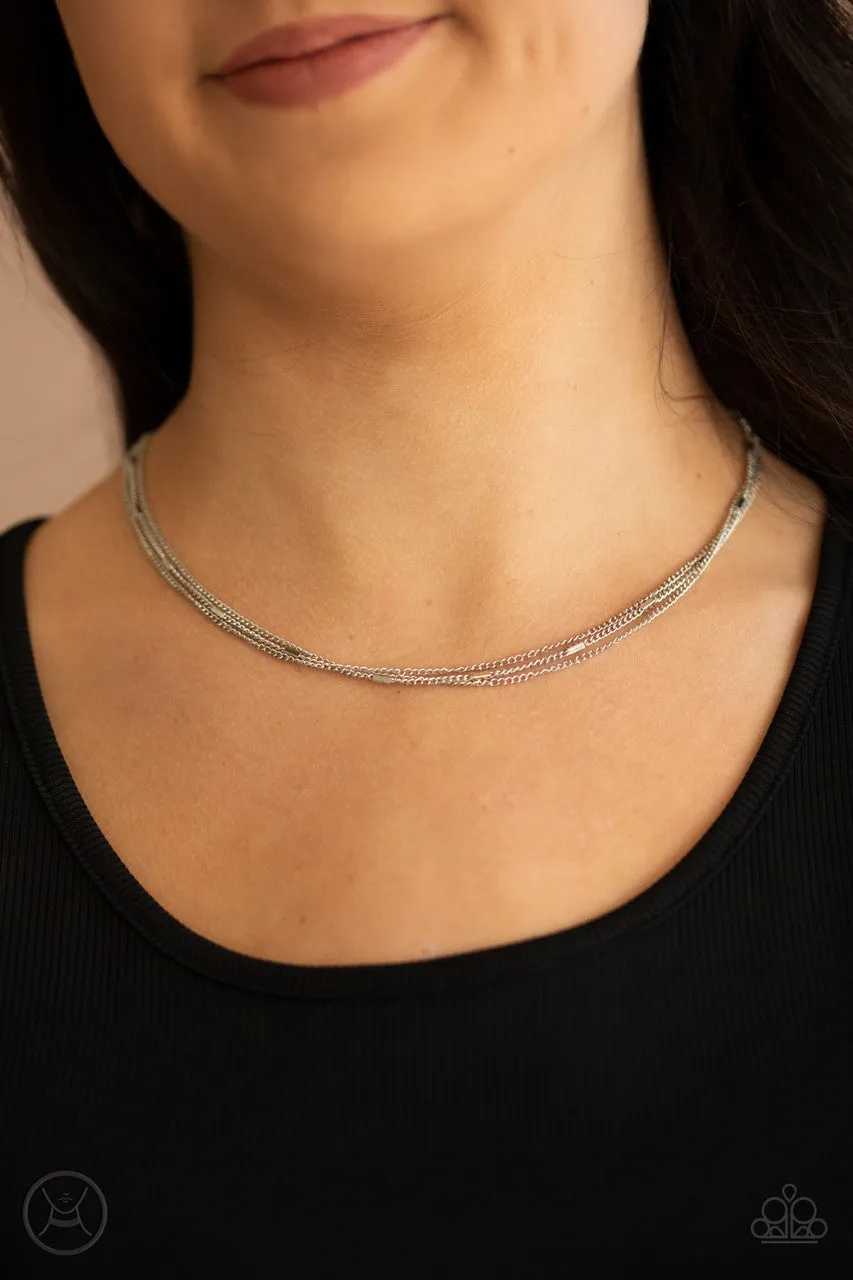 Need I SLAY More Silver Paparazzi Choker Necklace