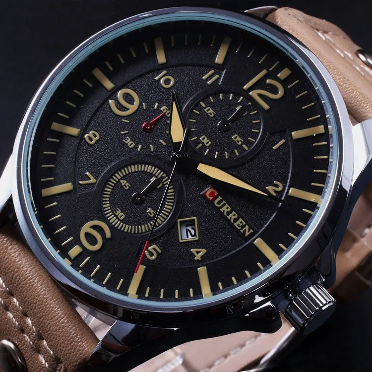 New Brand Curren Men's Watch Men Date Clock Men Casual Quartz Watch Leather Wrist Sports Watches Military Army Relogio Male