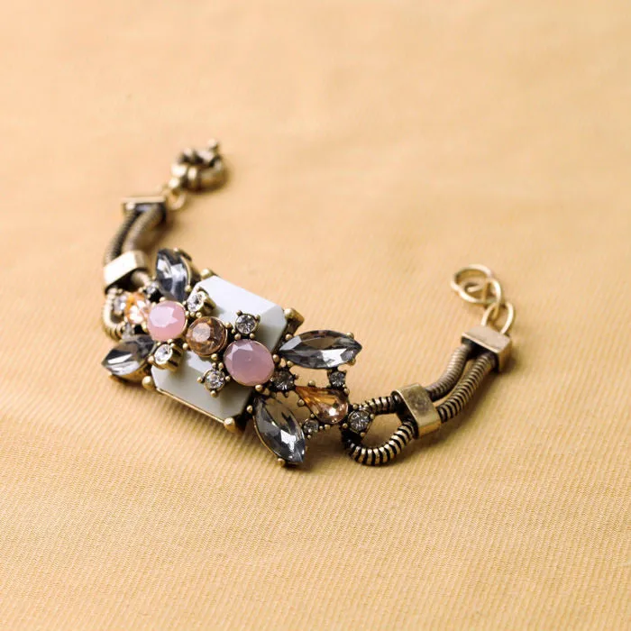 New Styles Fashion Jewelry Resin Plant Antique Charm Bracelet