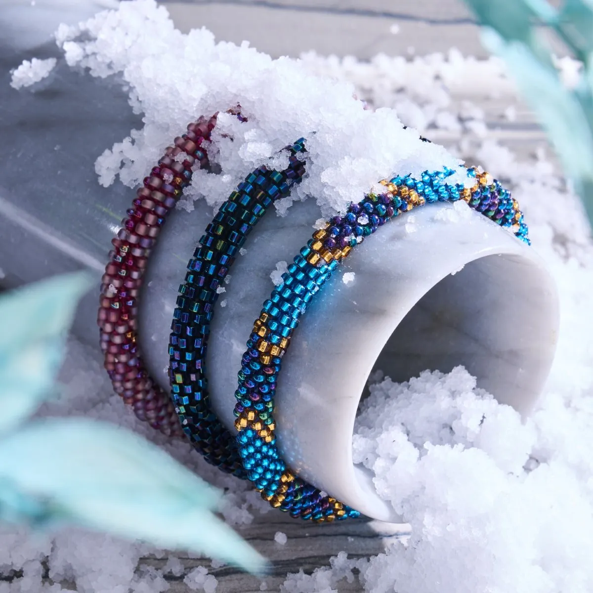 Night Before Christmas | Himalayan Glass Bead Bracelet