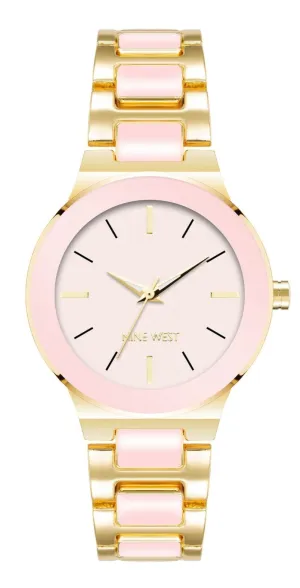 Nine West Pink Dial Analog Watch For -  Ladies NW-2908BHGB