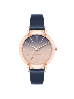 Nine West Women's  Blue Band Leather Strap Watch - NW/2288